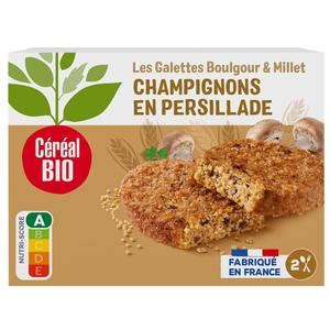 C R Al Bio Galettes V G Tales Millet Boulghour Champignons En