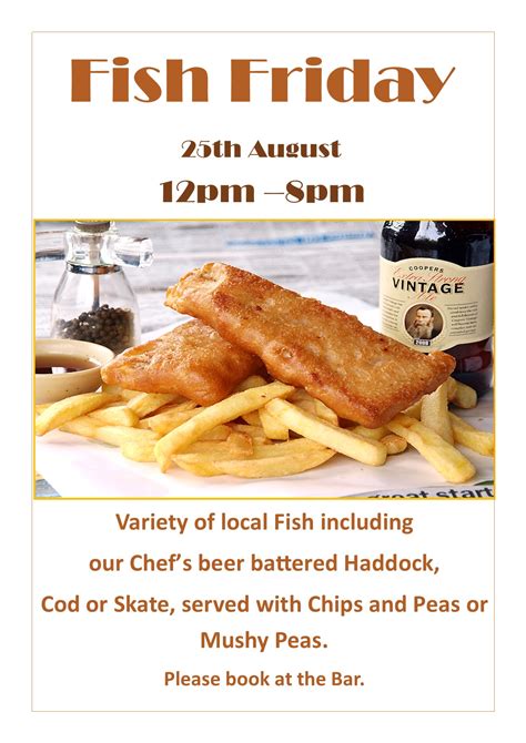 Fish Friday 25th August 2023 The Colchester Officers ClubThe