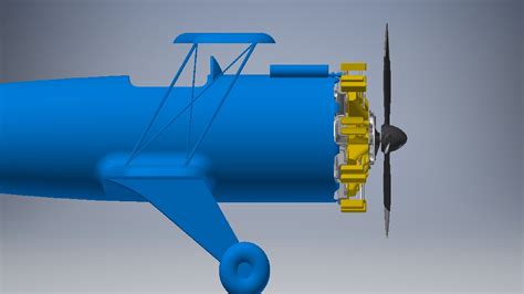 9 Cylinder Radial Engine Plane 3d Model Turbosquid 2039394