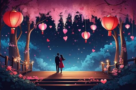 Premium Photo Romantic Love Tanabata Valentines Day Background