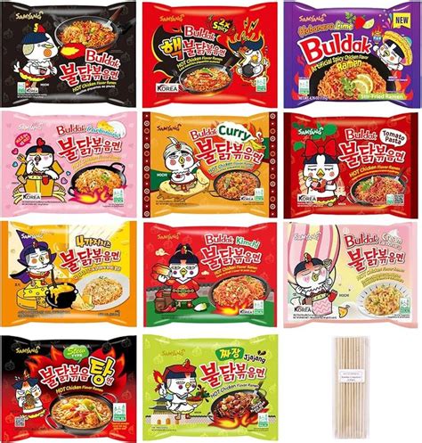 Samyang Spicy Hot Chicken Ramen Flavor Variety Pack Free