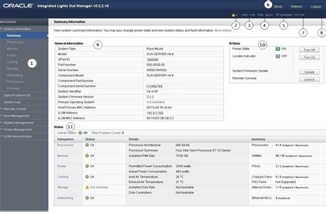 Interfaz Web De Oracle Ilom 32x Guía Del Usuario Para Supervisión Y