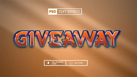 Premium Psd Giveaway Text Effect