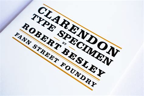 Clarendon Type Specimen Behance