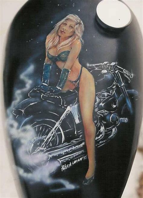 My First Pinup On A Gas Tankairbrushed Acrylicshand Brushed Acrylics