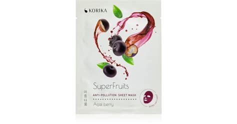 Korika Superfruits Acai Berry Anti Pollution Sheet Mask Brza