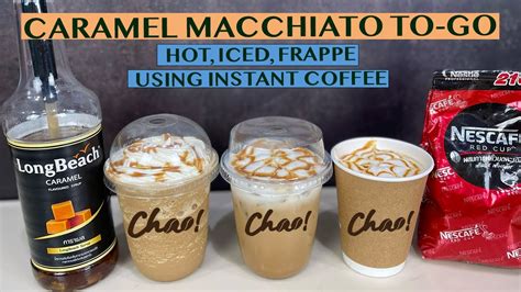 INSTANT COFFEE EASY CARAMEL MACCHIATO HOT ICED FRAPPE PART 3 OF 4