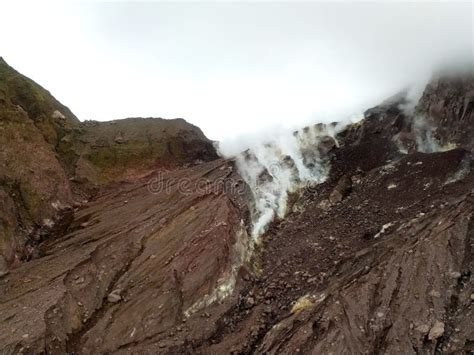 Montserrat Volcano Eruption Isolated Island Stock Photo - Image of ...