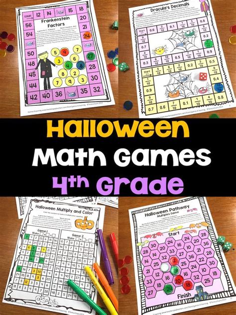 Fun Halloween Math Activities Th Grade Games W Spiders Ghosts