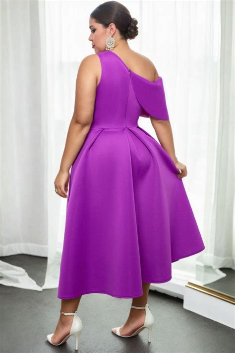 Etta Plus Size Royal Purple Cocktail Dress Hello Curve