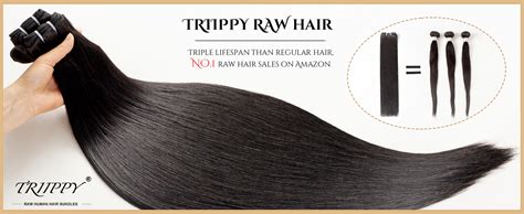 Amazon TRIIPPY Raw Human Hair Bundles Triple Lifespan Than