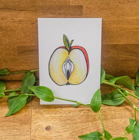 Paper Party Supplies Vulva Fruit Fruit Aquarelle Pussy Sticker