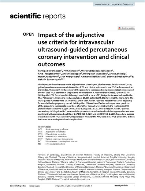 PDF Impact Of The Adjunctive Use Criteria For Intravascular