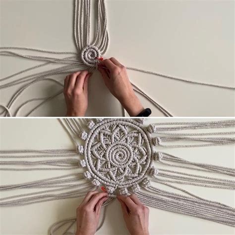 Diy Video Tutorial Macrame Rug Mandala Mandala Macrame Macrame