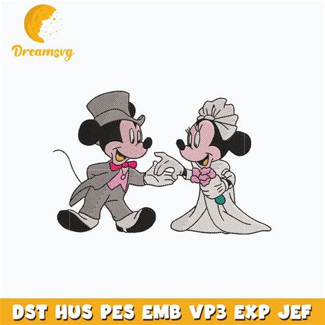 Mickey get married embroidery – DreamSVG Store