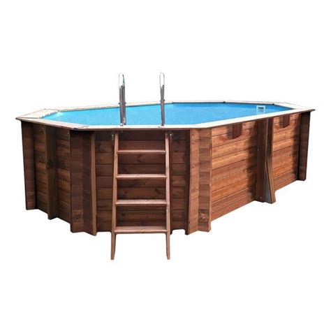 Piscina Ovalada De Madera Gre Sunbay Grenade 436x336x119 Cm