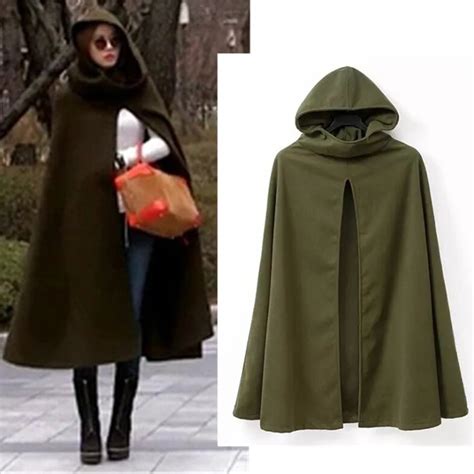 Hooded Poncho Long Tan Coat Spring Military Coat Casaco Feminino Split