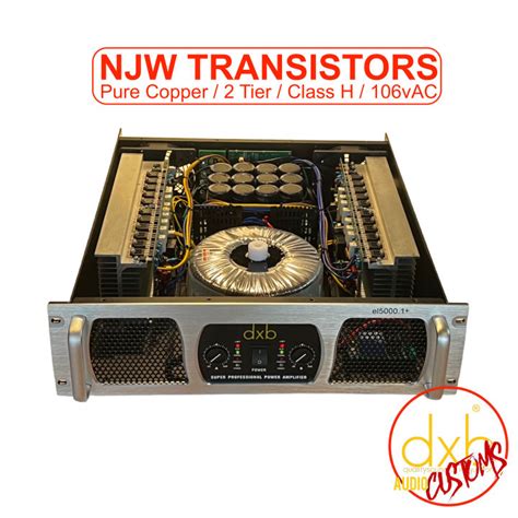 Dxb EL5000 1 Power Amplifier 1200w RMS NJW Transistors 2 Tier