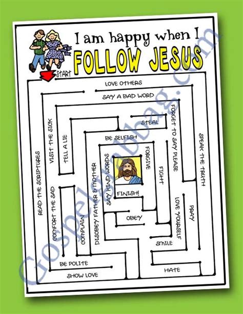 Choose The Right Activity I Am Happy When I Follow Jesus Decision