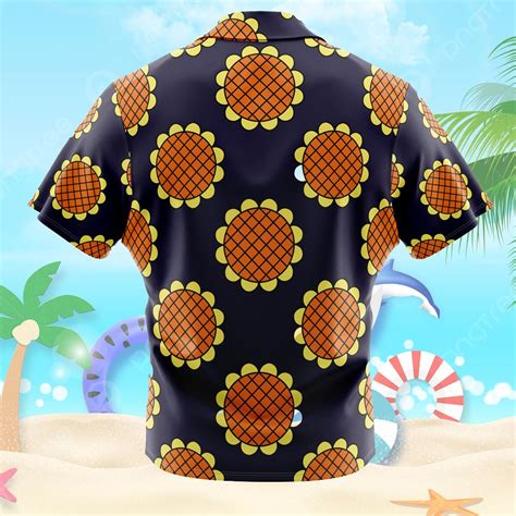 Monkey D Luffy Dressrosa One Piece Button Up Hawaiian Shirt Shibtee