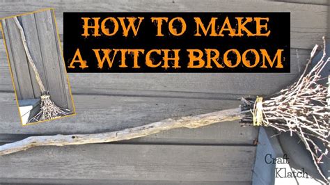 Make A Witch Broom Craft Tutorial Youtube