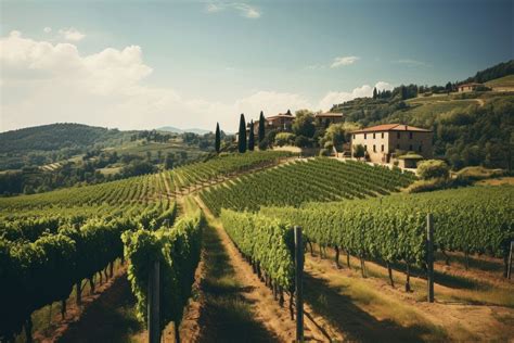 Vineyard landscape Tuscany architecture. AI | Free Photo - rawpixel