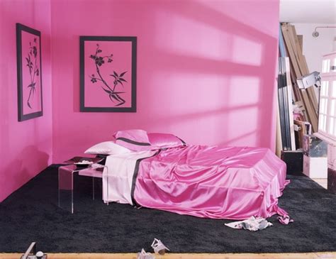 Ideas For Bedrooms Pink And Black Satin Bedroom Design