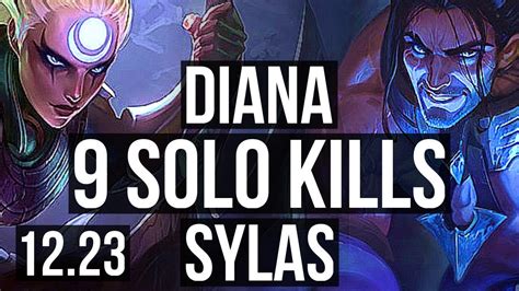 DIANA Vs SYLAS MID 9 Solo Kills 1 0M Mastery TR Diamond 12 23