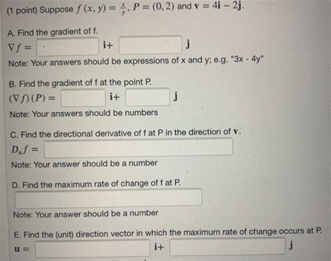 Solved Let F X Y Xex Y And P A Calculate Chegg