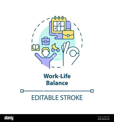 Work Life Balance Concept Icon Stock Vector Image Art Alamy