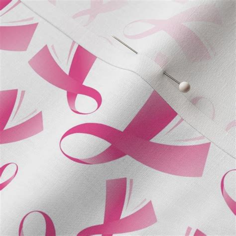 Breast Cancer Awareness Ribbon Pink Fabric Spoonflower