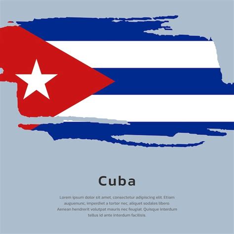 Ilustra O Do Modelo De Bandeira De Cuba Vetor Premium