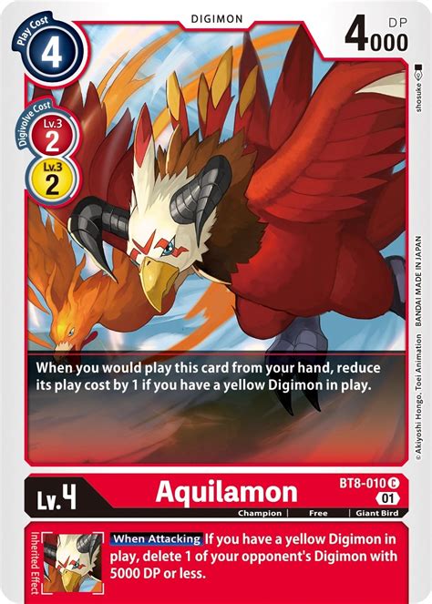 Aquilamon New Awakening Digimon Card Game