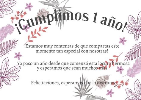 Tarjeta Para Festejar Un Año De Tu Emprendimiento Feliz Año Spa De