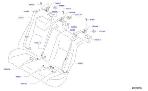 Infiniti G Seat Belt Receptacle Rear Jk B Infiniti