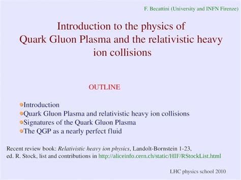 Pdf Introduction To The Physics Of Quark Gluon Plasma And The