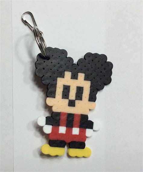 Mickey Mouse and Friends Perler Bead Keychain - Etsy