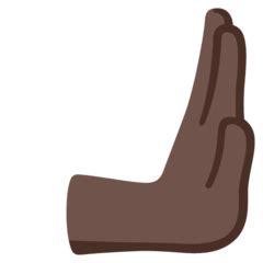 Rightwards Pushing Hand Dark Skin Tone Emoji