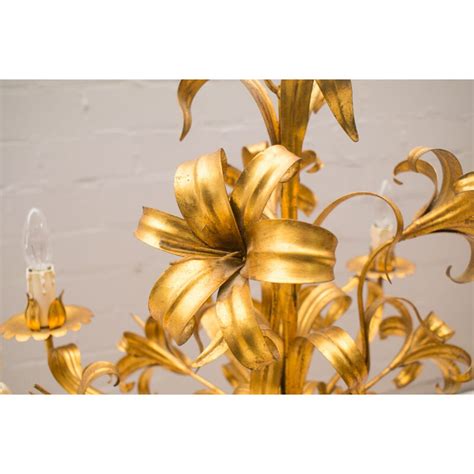 Vintage Gilded Chandelier By Hans Kögl 1960s