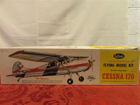 Lot Detail Hours Of Fun Vintage Balsa Wood Cessna 170 Model Airplane Kit