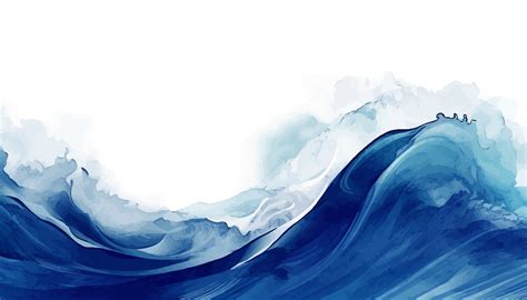 Abstract Blue Watercolor Waves Background Watercolor Texture Vector Illustration Can Be Used