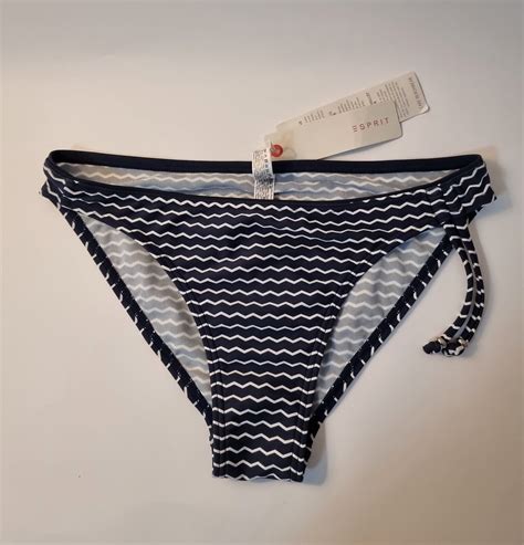 Esprit Bikini Unterteil Damen Neu Mit Etikett Blau Mit Streifen