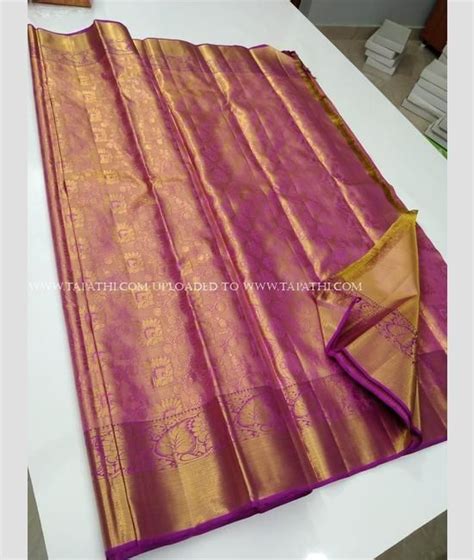 Magenta And Acid Green Color Kanchi Pattu Handloom Saree With All Over