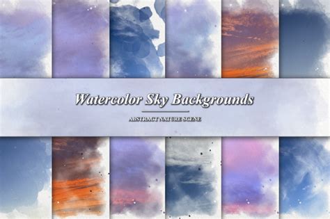 Watercolor Sky. Abstract Backgrounds Graphic by N`Design · Creative Fabrica