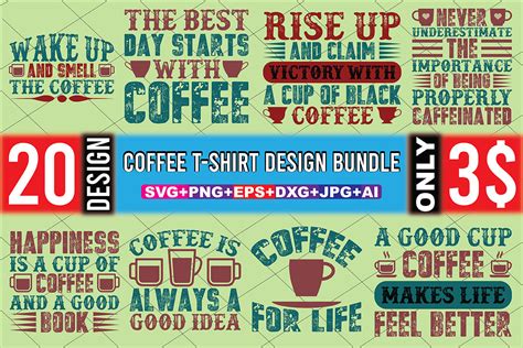 Coffee T Shirt Design Bundle Bundle · Creative Fabrica