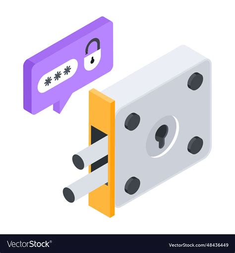 Security And Cybercrimes Isometric Icon Royalty Free Vector