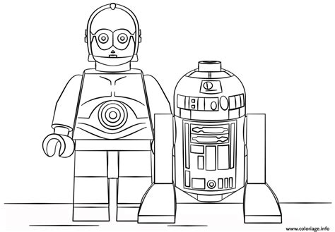 Coloriage Lego Star Wars R D And C Po Jecolorie