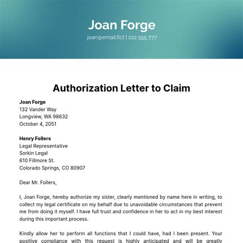 Authorisation Letter Sle Word