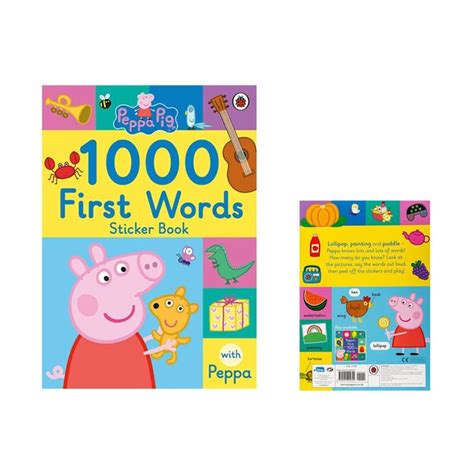 Jual Peppa Pig 1000 First Words Sticker Book Shopee Indonesia