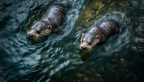 Cute beaver eating fish in tranquil pond generated by AI 24768831 Stock Photo at Vecteezy